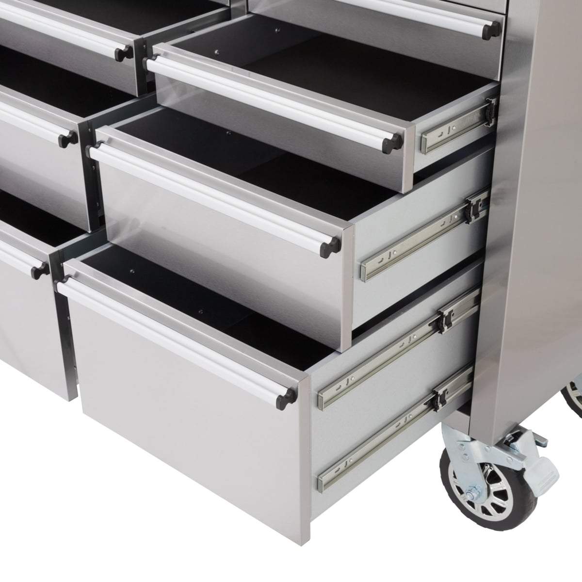 SGS 72in Stainless Steel Workbench Tool Chest and Side Cabinet